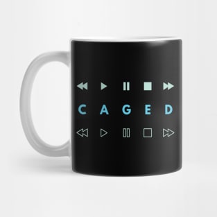 CAGED System Music Player Buttons Light Blue Mug